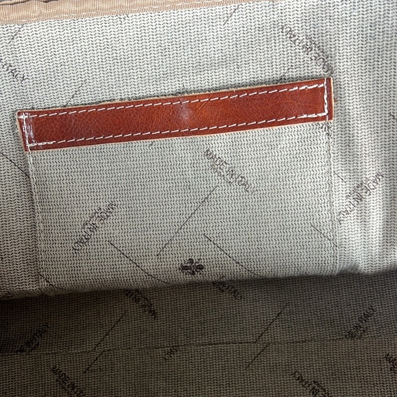 VERA PELLE Leather Travel Bag Duffel Overnight - Picture 9 of 16